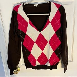 3 JCREW argyle sweaters, 100% wool